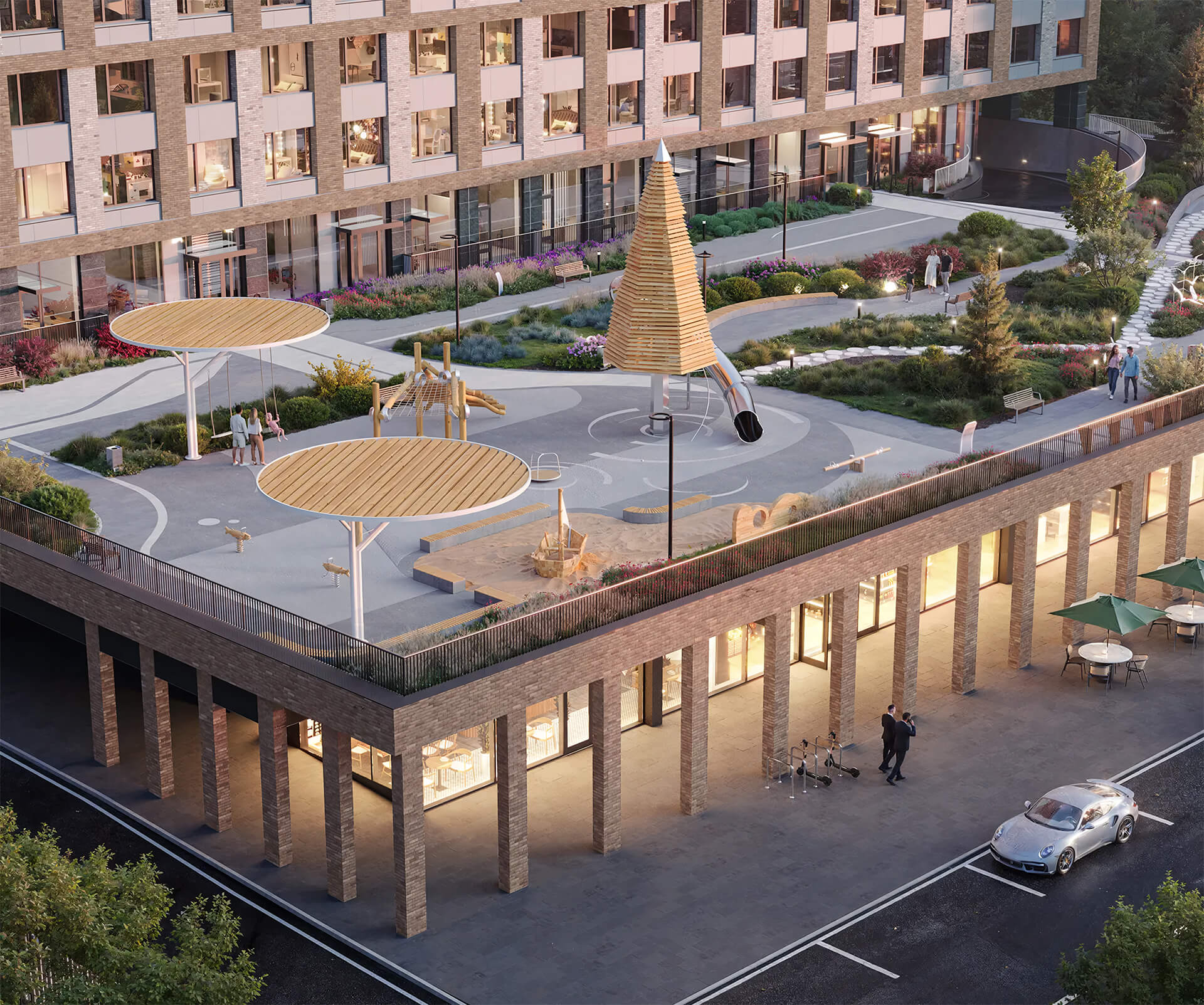 Благоустройство двора от застройщика